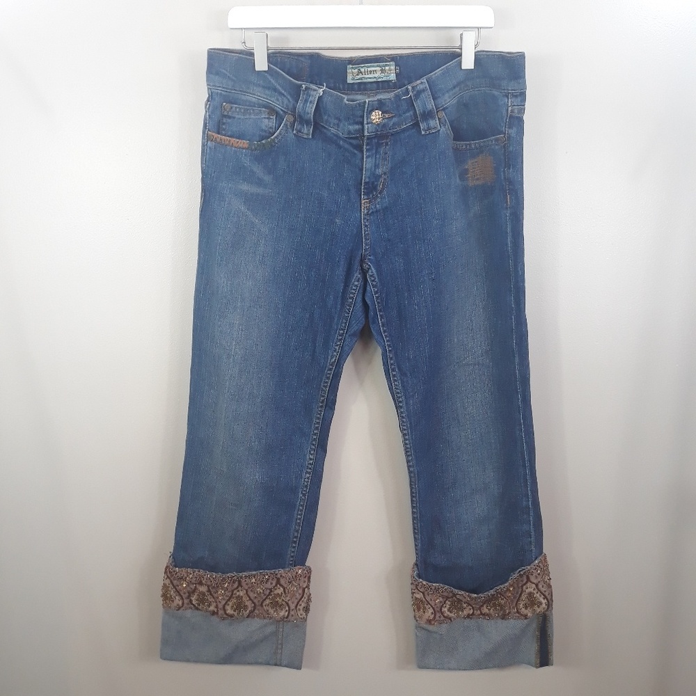 Allen B. Capri Denim Jeans Med-Wash PLUS Size 32
